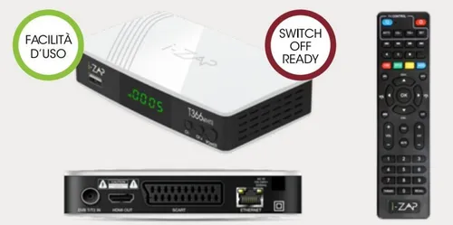 Digitaler terrestrischer HD-Decoder I-Can T366-WHITE-DVBT2 in schwarz von I-CAN