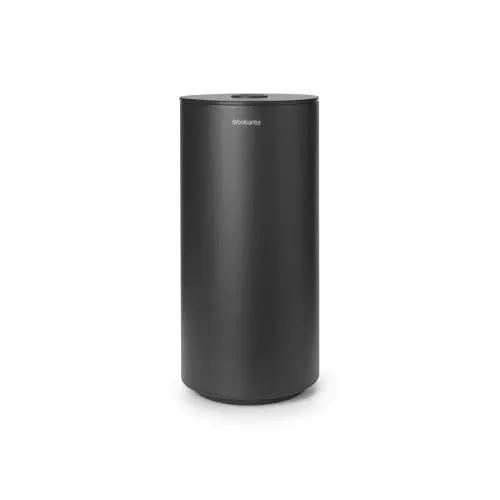 Brabantia Toilettenpapierhalter Mindset, Grau, Metall - Toilettenpapierhalter mit Deckel, stilvolles Design in Grau, ideal für ein modernes Bad.