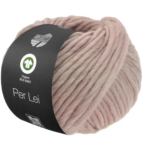 LANA GROSSA Per Lei GOTS | Klassisches Merino-Dochtgarn, GOTS zertifiziert | Handstrickgarn aus 100% Schurwolle | 50g Wolle zum Stricken & Häkeln | 60m Garn FB 20