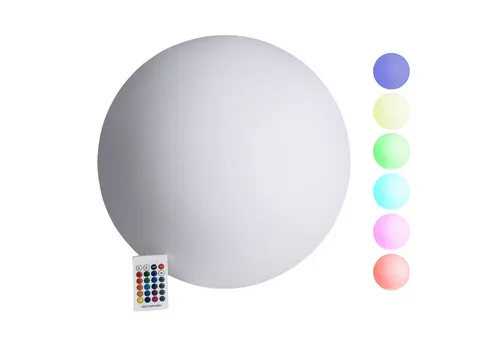 VERDOBA LED Kugelleuchte mit Akku - 20 cm dimmbare Leuchtkugel - Wegeleuchten: Wasserfeste LED Kugelleuchte mit Farbwechsel, ideal für Gartenpartys, bietet 7 Farben und bis zu 18 Stunden Akkulaufzeit.