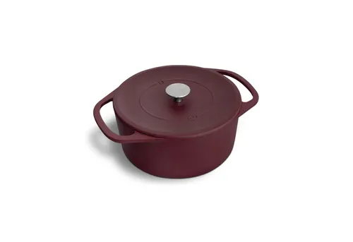 Springlane Bräter Cocotte Ruby Gusseisentopf 24 cm - Pfannen - Hochwertiger Gusseisentopf mit optimaler Wärmeverteilung, ideal zum Schmoren und Braten.