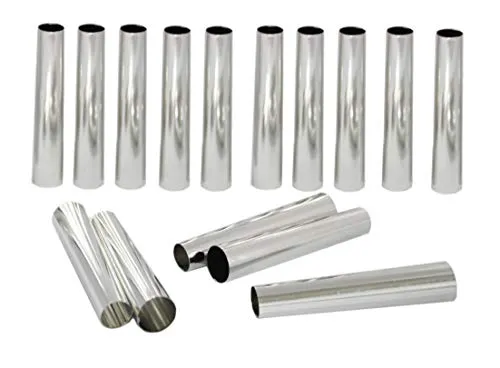 rukauf Schaumrollen-Formen Set 11,3cm - Traditionelle Backform Schillerlockenform Röhrchen Spritztüllen Sahnerollen (15)