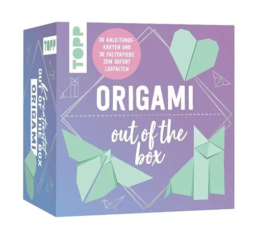 Kreativität out of the Box: Origami: Anleitungsheft, 30 Anleitungskarten, 30 bunte Faltpapiere