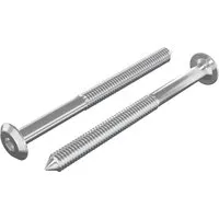 vidaXL Möbel-Schrauben 2 Stk Silber M6 x 85 mm Stahl 864400