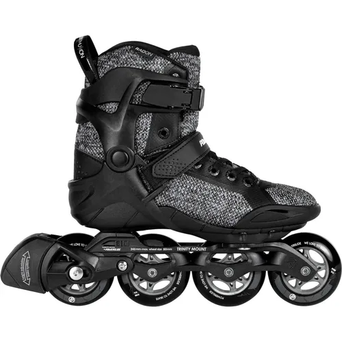 Powerslide Inline Skates Phuzion Radon Black White 80 - Inliner für Herren und Damen, ideal für Fitness-Skating mit komfortabler Passform und innovativem TRINITY 3-Punkt-Montagesystem für maximale Kontrolle und Geschwindigkeit.
