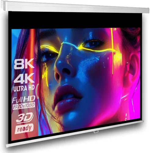 Alphavision SlenderLine Rolloleinwand 160 x 160 cm | Vielseitige Beamer Leinwand