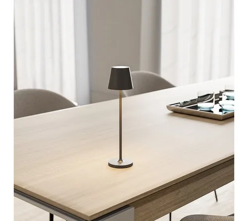 Neona LED Tischleuchte NOVA Anthrazit – Modernes Design trifft Funktionalität - Nachttischleuchten mit stufenlos dimmbarer, warmweißer LED, IP54 für drinnen und draußen, bis zu 10 Stunden Leuchtdauer – das perfekte Licht für jeden Anlass.