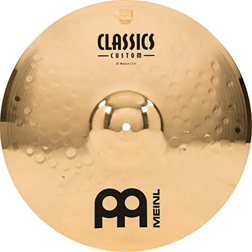 Meinl Classics Custom Brilliant 16'' Medium Crash Becken - Becken mit brillantem Klang, ideal für kraftvolle Akzente und vielseitige Musikstile.
