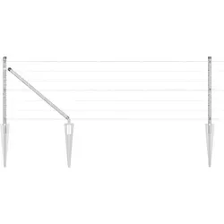 vidaXL Zaun mit Pfosten Silber 0,4 x 25 m Stahl - Gartenzäune aus hochwertigem Stahl mit pulverbeschichteter Oberfläche, wetterbeständig und pflegeleicht – ideal für sichere Abgrenzungen in Garten und Terrasse.