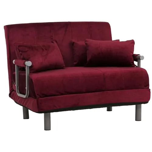 Mendler Schlafsessel HWC-K29 - Klappsessel Schlafsofa mit Schlaffunktion - Sofa und Gästebett in einem, Liegefläche 190x100cm, stilvoller Chenille-Stoffbezug und klappbare Armlehnen für flexiblen Komfort.