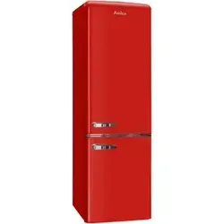 Amica Kühl/Gefrierkombi RETRODESIGN KGCR 387 101 R - Kühl-/Gefrierkombination im Retro-Design, 244 l Gesamtinhalt, automatische Abtauung und energieeffizient mit nur 162 kWh/Jahr – ideal für stilbewusste Haushalte.