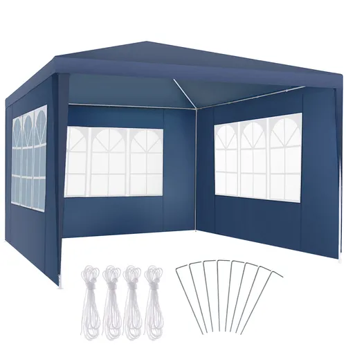 tectake® Pavillon 3x3 m in blau von tectake