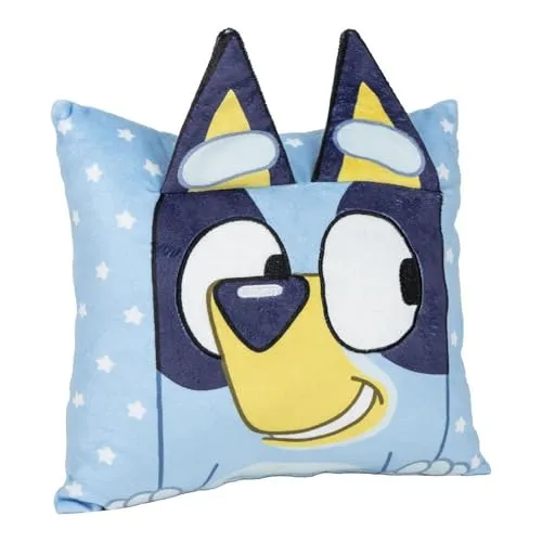 CERDÁ LIFE'S LITTLE MOMENTS Bluey-Kissen, originelle Form und Design, weiche und angenehme Textur, Bluey-Kissen, lustige Dekoration für Kinder und Fans, Blau