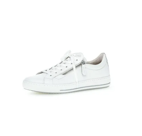 Gabor 86.518 Damenschuhe - Weiße Sneaker für Freizeit - Moderne Halbschuhe von Gabor mit herausnehmbarem Komfort-Fußbett, ideal für den Alltag. Aus hochwertigem Echtleder gefertigt und mit einer bequemen Gummisohle ausgestattet.