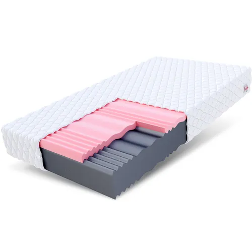 SELECT MAX H3 H4 Kaltschaummatratze 90x190 cm - Matratze mit 18 cm Höhe, 7 Zonen für optimale Unterstützung der Wirbelsäule, abnehmbarer antiallergischer Bezug und perfekte Anpassung an Körperform für erholsamen Schlaf.
