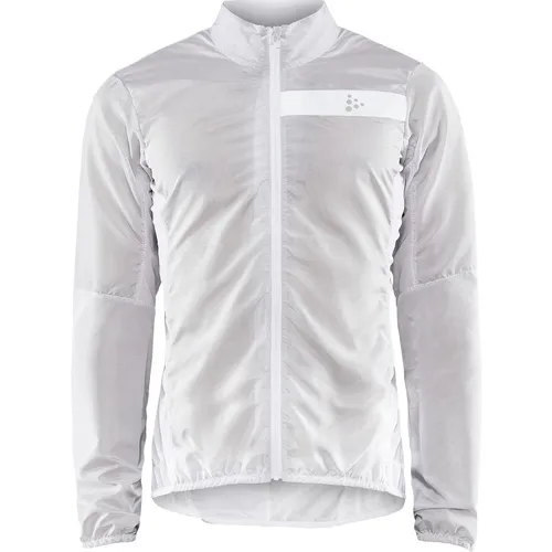 Craft ESSENCE LIGHT WIND JKT M - Weiße Radjacke für Männer - Leichte Windjacke für Männer, ideal für Radfahrer, die Wert auf Atmungsaktivität und Schutz legen.