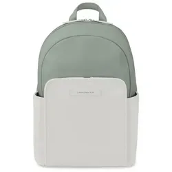 KAPTEN & SON AALBORG Rucksack - Muted Sage Sprinkled - Stylischer Unisex Rucksack aus recyceltem PET, wasserabweisend und mit gepolstertem Laptopfach für 14 Zoll Notebooks. Praktische Kofferbefestigung und viele Fächer für optimale Organisation.