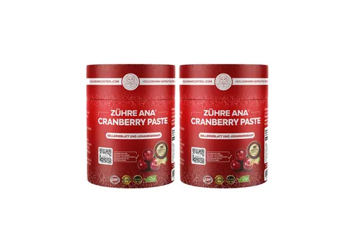 Zühre Ana® Cranberry Paste – Gesundheit der Knochen, Harnwege und des Immunsystem Paste, 480 g, Cranberry Paste – Reich an Vitamin C, natürlich.
