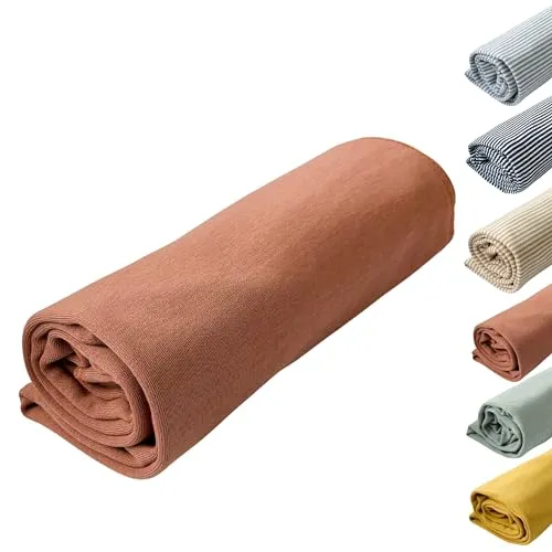 Hoppediz Premium Pucktuch aus Bio-Baumwolle - Vielseitige Kuscheldecke & Babydecke, Ideal als Schmusetuch, Erstlingsdecke & Schnuffeltuch, Kupfer