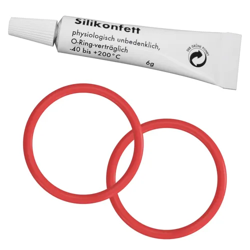 SET Silikonfett & 2x O-Ring Dichtung passend wie DeLonghi 5332149100 Brühgruppe
