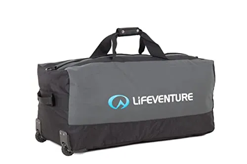 Lifeventure Seesack „Expedition“ mit Rollen | 120 Liter, große robuste, verstärkte Rollen, kompakt verstaubar - Grau