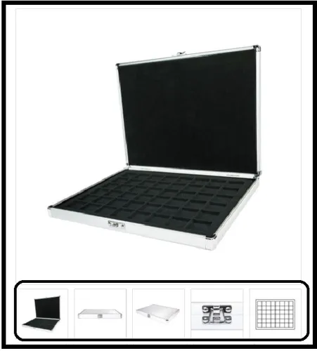 Münzkassette-ALU-Lindner-S2301-2148CE-für-48-Münzen-30mm-Münzkapseln-Ø-24mm