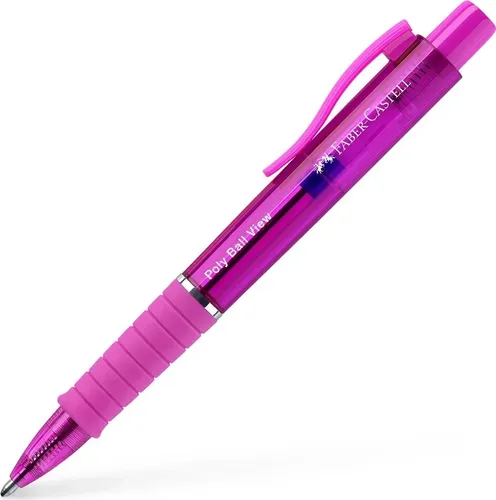 FABER-CASTELL Druckkugelschreiber POLY BALL VIEW fuchsia