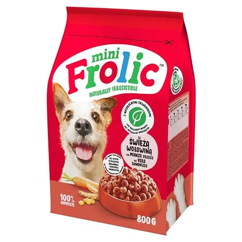 Frolic Mini-Leckerlis für Hunde, Rindergeschmack, Trockenfutter, 5 Beutel à 800 g