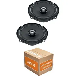 Lautsprecher Boxen Einbaupaket Seitenteil hinten Hertz DCX 160.3 passend für Audi A5 + Coupe | 2x Tief-Mitteltöner mit integriertem Hochtöner 12...