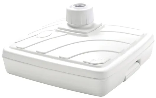 EDA Sonnenschirmständer, Kunststoff, eckig, (B)565 mm, weiß in weiß von EDA