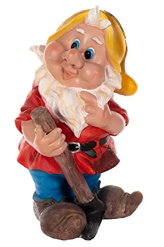 Birendy RIESIGER Zwerg, Gartenzwerg XXL Gartenwichtel 41cm - Gartenstatuen, handbemalte und wetterfeste Wichtelfigur, perfekt für Gartenfreunde und als Geschenk für Zwergeliebhaber.