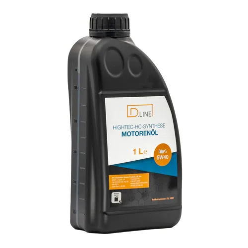 D.LINE Motorenöl SAE 5W-40 Hightec-HC-Synthese 1 Liter Flasche (DL 1009)