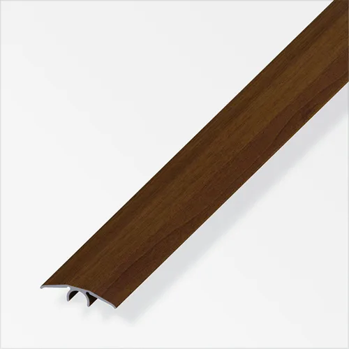 alfer Übergangs-Profil 1 m, 33 mm Alu beschichtet sublimiert nussbaum