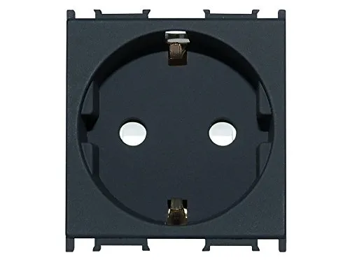 Steckdose Schuko KS 16A 250V 2M VM10SB-U 2P+E Schwarz-Matt PD12 Einsatz 9456/9267