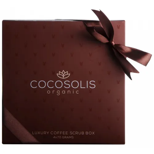 COCOSOLIS Luxury Coffee Scrub Box Set - Peelings für Damen, enthält 4 verschiedene Körper- und Gesichtspeelings, entfernt abgestorbene Hautzellen, vegan und aus 99% natürlichen Inhaltsstoffen für sanfte und geschmeidige Haut.