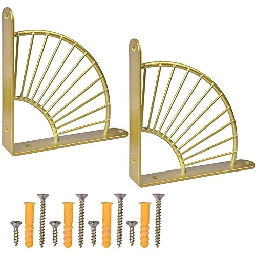 Produktbild Chstarina Wandhalterung, Wandregal, Dreieck, Winkel, Wandregal, Halterung für Wandregal, aus Holz (Goldfarben)