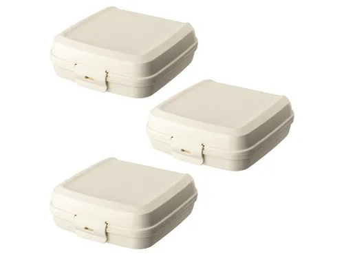 Engelland Lunchbox Brotdose mit Klickverschluss, Kunststoff (BPA-frei), (Vorteils-Set, 3-tlg., Ideal für Schule, Kindergarten und Arbeit), BPA frei, robuster Kunststoff, spülmaschinengeeignet