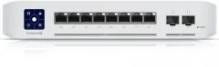 UbiQuiti UniFi Switch USW-Enterprise-8-PoE - 8-Port 1/2,5 Gbit/s Managed Switch, 120W PoE-Leistung und 1,3-Zoll Farb-Touchscreen für einfache Verwaltung