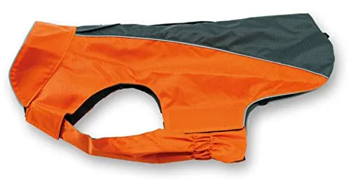 JEGGO Hundemantel Wasserdicht Allwetter Regen Jacke Hunde Weste XXS XXL (XL, Anthrazit/Orange)