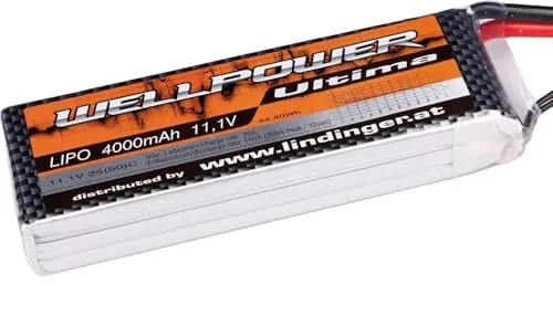 WELLPOWER Lipo Akku Ultima 4000 mAh / 11,1 Volt 3S 25/50C CH3/5 XT-60