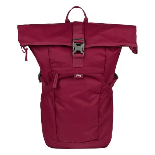 Baagl Rucksack Damen Herren Rolltop Backpack Wasserdicht 29 l - Burgundy