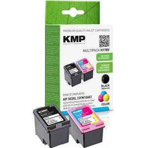 KMP MULTIPACK H178V - 2er-Pack Tintenpatronen, kompatibel mit HP, inklusive Schwarz, Cyan, Magenta und Gelb