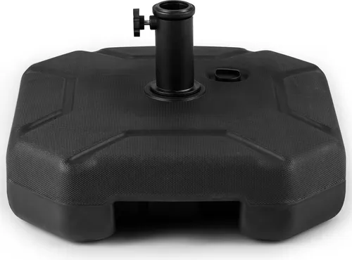 COSTWAY 43 cm befüllbarer Schirmständer, robuster Schirmfuß mit Griff für 38/48 mm Schirmstangen, mit Wasser Sand beschwerbarer Marktschirmhalter