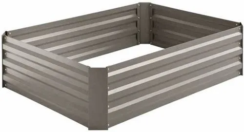 Siena Garden Metall-Hochbeet 120x90x30cm - Hochbeet aus verzinktem und pulverbeschichtetem Stahl, ideal für die Anzucht von Pflanzen, Gemüse und Kräutern in stilvollem Grau.