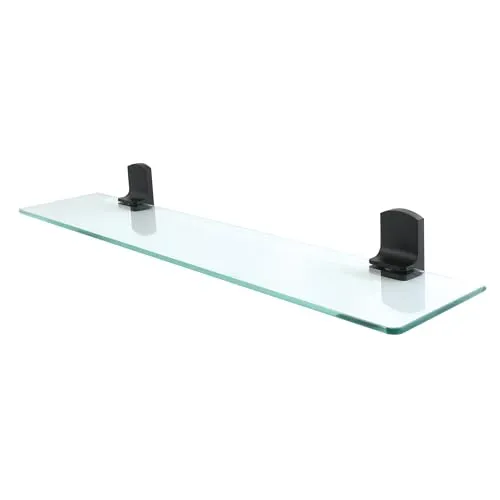 Spirella Wand-Glasablage Taku Badezimmerablage Ablage Wandablage für das Badezimmer aus Glas und Edelstahl 60cm
