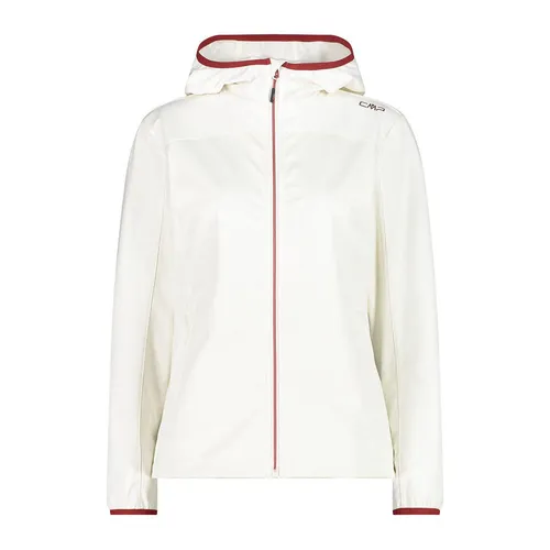 CMP Woman Jacket FIX Hood off white-darker (16ZR) 36 - Funktionsjacke für Damen mit atmungsaktiver Clima Protect-Technologie, ideal für Outdoor-Aktivitäten. Wasserdicht (8000 mm) und winddicht, ausgestattet mit Fix Hood und praktischen Reißverschlusstaschen.
