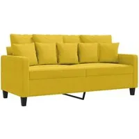 vidaXL 2-Sitzer-Sofa Gelb 140 cm Samt - Sofa in modernem Design, ideal zum Entspannen und Plaudern. Weicher Samt und robustes Metallgestell sorgen für hohen Komfort und Stabilität.