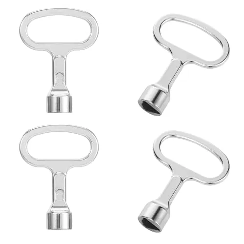 HweeWanX 4 Stück Dreikantschlüssel Mülltonne, Dreieck Schlüssel, 3 Kant Schlüssel, Pollerschlüssel Schaltschrankschlüssel Feuerwehrschlüssel, Aufzugschlüssel Bauschlüssel Universalschlüssel