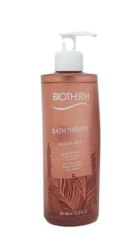 Biotherm Bath Therapy Relaxing Blend Body Cleansing Gel 400 ml - Tagespflege mit entspannender Formel, reinigt sanft und pflegt die Haut ohne Öl für ein erfrischendes Duscherlebnis.