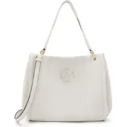 L.CREDI Schultertasche Rhonda Shopper Light Gray - Modische Shopper-Tasche in Light Gray mit optimaler Fächer-Einteilung. Ideal für den Alltag, mit abnehmbarem Schulterriemen und geräumigem Hauptfach für Ihre Wertsachen.